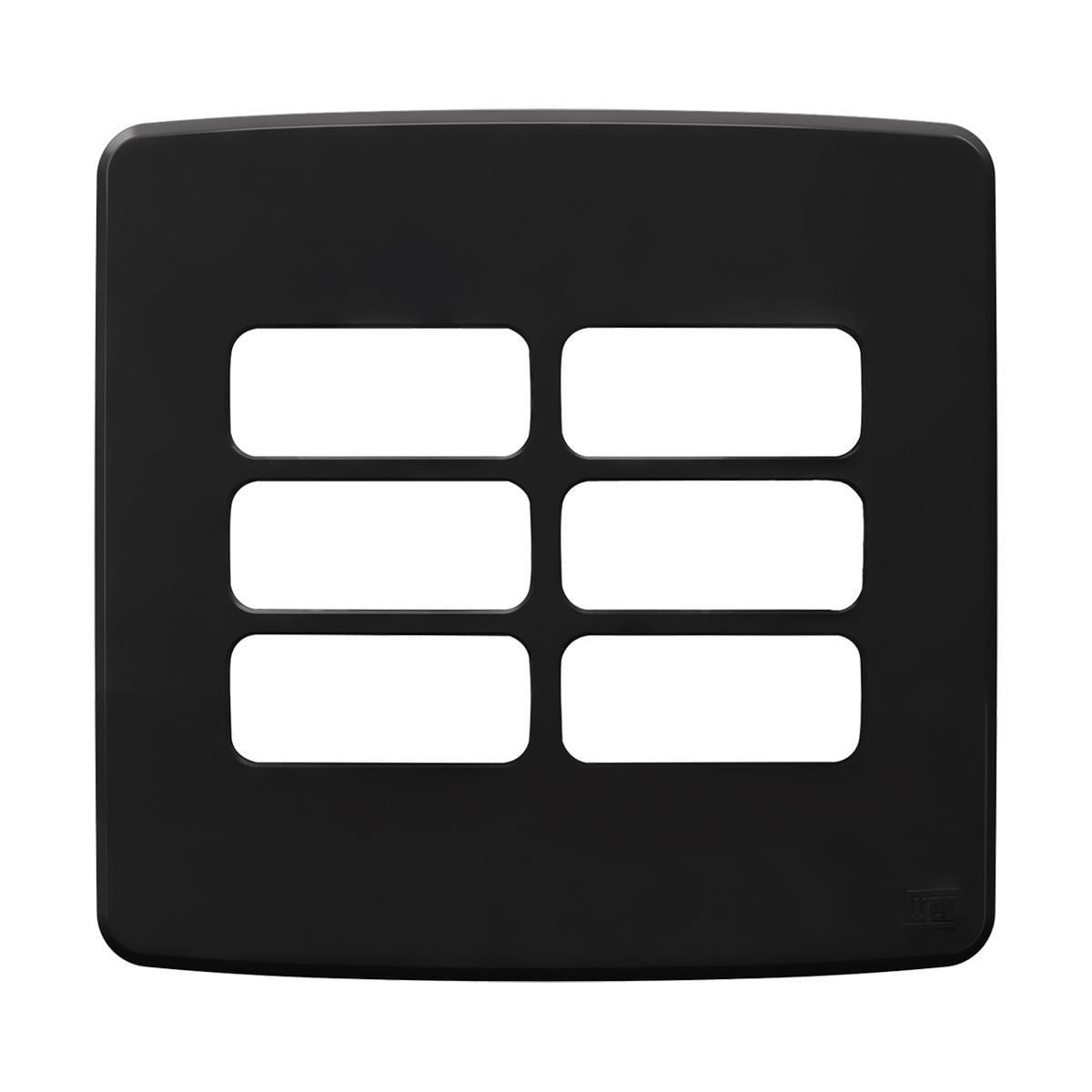 Placa 4x4 Composé Weg 6 Posições - Preto