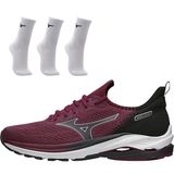 Kit 1 Tênis De Corrida Masculino Mizuno Wave Zest E 3 Pares De Meia Cano Médio