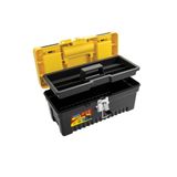 Caixa Plastica Para Ferramentas 13&quot; Tramontina Com Bandeja Removivel E Trava Metalica