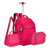 Kit Escolar Rebecca Bonbon Mochila Carrinho Lancheira Estojo
