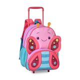Mochila Carrinho Feminina Rosa Borboleta Bolsa Meninas