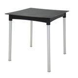 Mesa Tramontina Laura Rattan Em Polipropileno Preto Com Pernas De Aluminio Anodizado