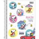 Tilibra - Planner Espiral 17,7 X 24 Cm Snoopy 2025 - Having Fun By Your Side