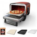 Forno Elétrico Portátil Externo Para Pizza 8 Em 1 De Alta Temperatura 110v 1760w, Ninja Oo101 Woodfire, Vermelho