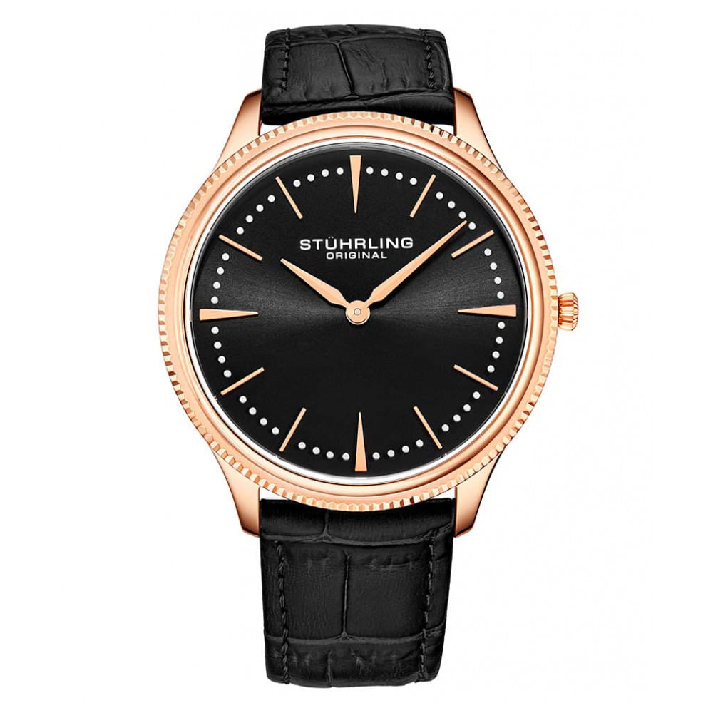 Relogio Masculino Stuhrling Silhouette 3984 Quartzo 41mm, Preto