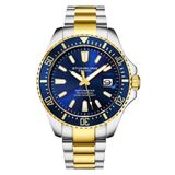 Relogio Masculino Stuhrling Depthmaster 3950a Quartzo 42mm, Prata E Dourado