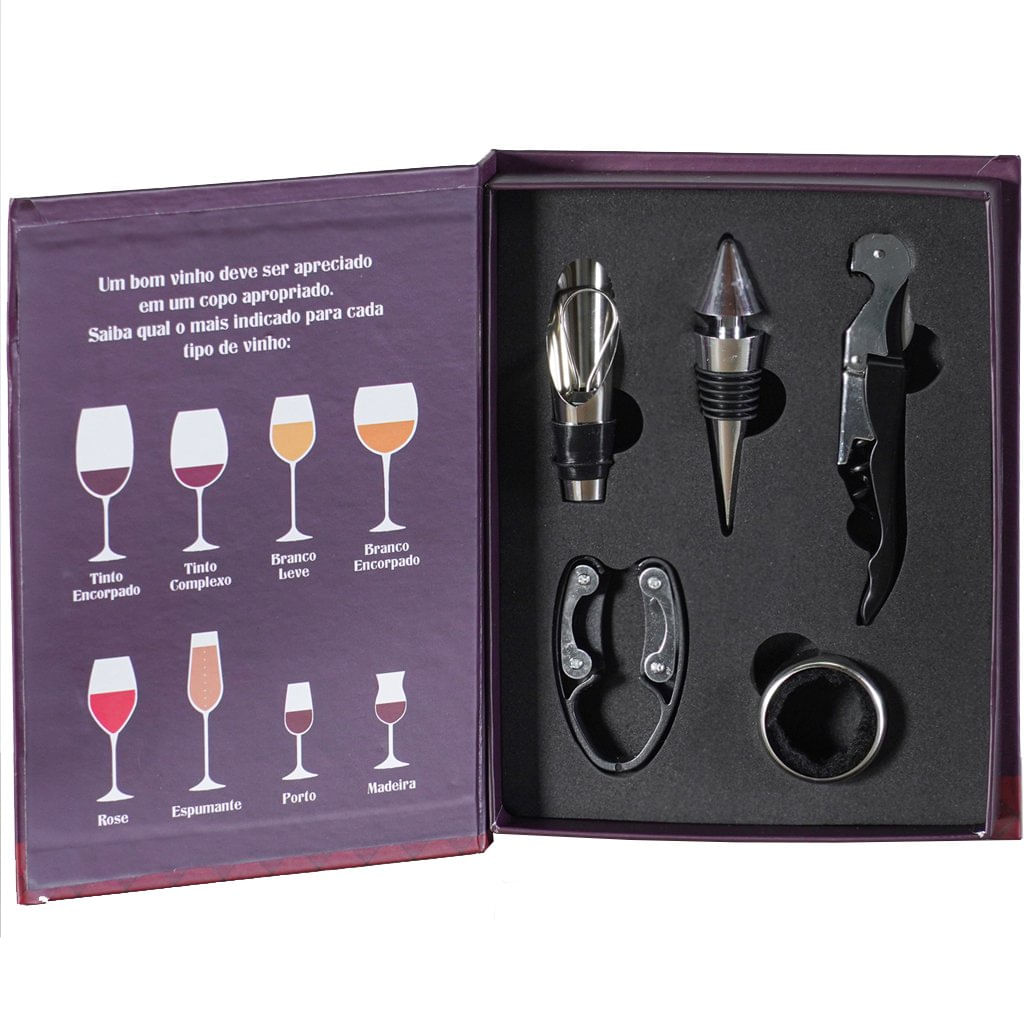 Kit De Vinho 5pçs Pai Especial Ideal Para Presentear