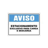 Adesivo Estacionamento Exclusivo Para Carga E Descarga Cor Azul