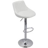Banqueta Milano Carmel Estofada Giratória C/ Regulagem - Branco