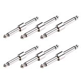 Kit 6 Conector P10 P10 Mono Para Pedais De Guitarra Baixo