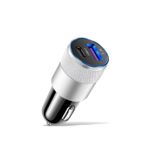 Carregador De Carro Usb-c + Usb-a 18w 3.0 Quick Charge 12v/24v
