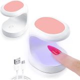 2 X Lâmpada De Unha Gel Uv Para Esmalte Gel, Mini Secador De Pregos Led Com Função De Carregamento Usb Portátil, Função De Tempo Dos Anos 60