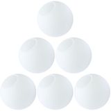 6 X Globos Vidro 12cm Esfera Bola Jabuticaba Branco Fosco