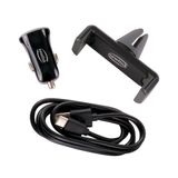 Kit Automotivo Type C 3 Em 1, Cabo, Carregador E Suporte Veicular Preto Ka200 Newlink