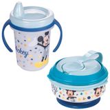 Kit Infantil Pote Papinha Com Amassador E Caneca Com Bico Mickey Plasutil