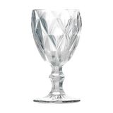 Taça De Vidro Para Água Diamante Transparente Emcasatem 340ml