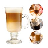 Taça De Cappuccino Café Caneca Dolce Gusto Nespresso Vidro Transparente 250ml Lyor