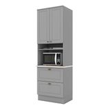 Torre Quente 1 Forno Americana Cinza Com Tampo Calcare - Henn