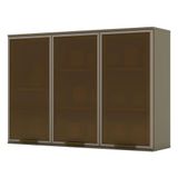 Armário Aéreo Évelin 3 Portas De Vidro 120 Cm Duna - Henn