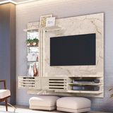 Estante Home Theater Suspenso Frizz Supreme Calacata Off White - Madetec