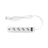 Protetor Eletrônico 4 Tomadas 2 Usb Epe 204 Usb 1 Metro Branco Intelbras