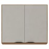 Armário Aéreo Para Cozinha Firenze 2 Portas Amêndola Touch Nude Prime Tx - Demóbile