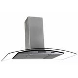 Coifa de Parede Vidro Curvo Terim 90 cm Inox 220V