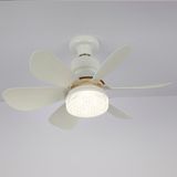 Ventilador Teto Bivolt 6 Pás Controle Silencioso E Lâmpada