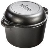 Panela De Ferro Fundido 5l Pre Temperada, Com Alca De Metal, Lodge L8ddkplt, Prateado