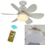 Ventilador De Teto Silencioso Controle Remoto Bivolt 6 Pás