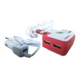 Kit Carregador Rápido Veicular mais carregador de parede com cabo Usb C na cor Branca - 3.1A e + 2 USB. Carregue 3 dispositivos ao mesmo tempo