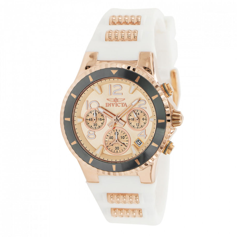 Relógio Feminino Invicta Blu, Branco, Ouro Rosa 36910