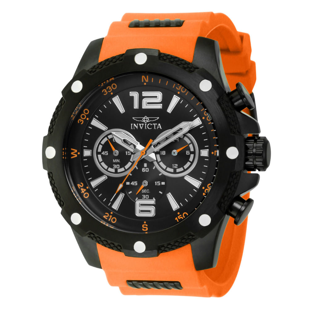 Relogio Masculino Analogico De Quartzo 50mm, Invicta I Force 43002, Laranja