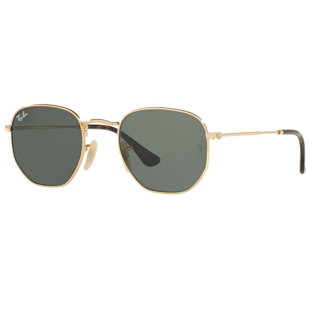 Óculos De Sol Ray Ban Rb3548nl Hexagonal Metal Dourado