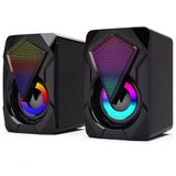 Caixa Caixinha de Som Gamer RGB para PC Notebook TV 6W KP-RO800