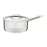 Panela Tramontina Professional Em Aço Inox Fundo Triplo Com Tampa Plana Detalhe Satinado 24 Cm 4,7 L