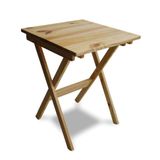 Mesa Dobrável Quadrada 60x60 cm Natural Hardman