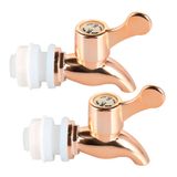 Kit 2 Torneiras Para Suqueira Dispenser Plástico Rosé Gold Luxo Filtro Com Vedação