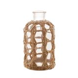 Vaso Decorativo Trançado De Fibra Natural 20cm Wolff