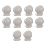 Kit De 10 Puxadores Para Gaveta Cômoda Armário Guarda Roupa Formato De Bolinha Plástico Branco