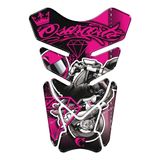 Adesivo Resinado Protetor De Tanque Moto Honda Universal Rosa Cor Rosa