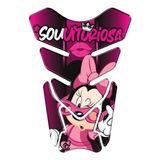 Adesivo Resinado Protetor De Tanque Moto Honda Universal Minnie Cor Rosa
