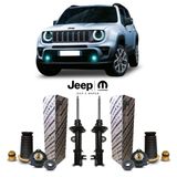 2 Amortecedor + Kit Suspensão Dianteira Renegade 2015 A 2020