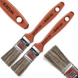 Pincel Trincha 25mm Cerdas Gris Latéx E Acrílica Kit 02un