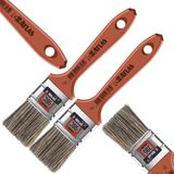 Pincel Trincha 38mm Cerdas Gris Latéx E Acrílica Kit 02un