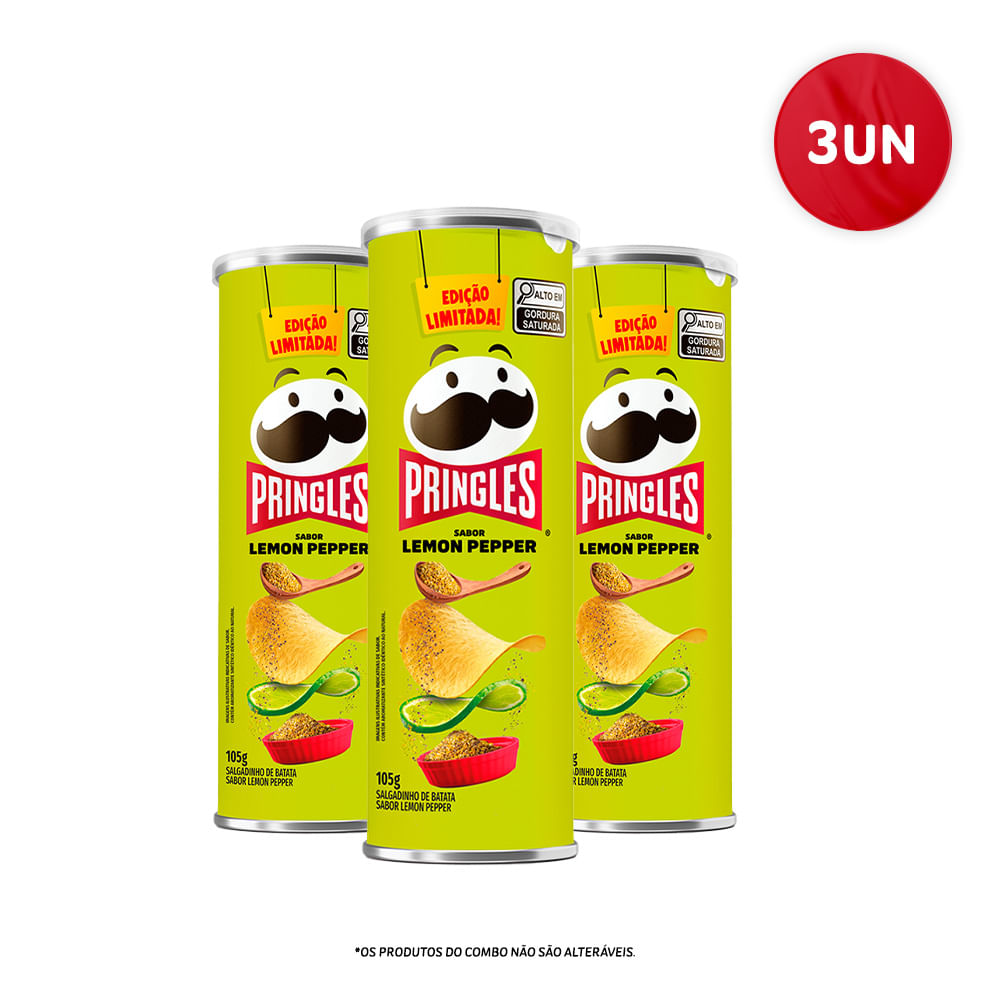 Combo Batata Frita Pringles® Lemon Pepper 105g