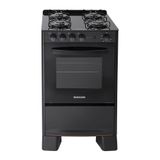 Fogão De Piso Fgvcg410pt Com 4 Bocas Cook Glass Suggar Preto Bivolt