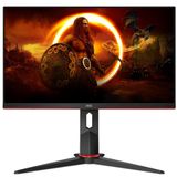 Monitor Gamer Aoc 23,8&quot; 144hz/165hz 1ms Ajuste De Altura, Preta E Vermelho - 24g2s/bk