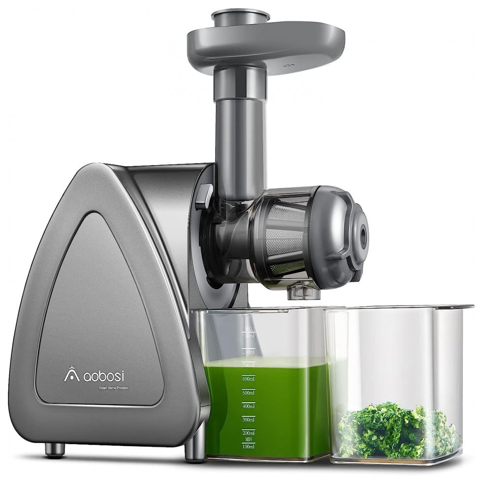 Aobosi Centrifuga De Frutas Com Motor Reversivel E Silencioso, Aaobosi Amr520, Cinza