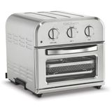 Forno Elétrico Compacto De Bancada 6 Em 1 Com Função Air Fryer, Temporizador, Cesta, Assadeira E Bandeja Coletora 110v 1800w, Cuisinart, Prata